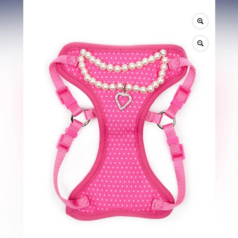 🎅🏻 SALE! Vibrant Life Pink Dog Harness with Pearls size small new